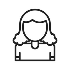 Woman Icon vector image. Suitable for use on web apps, mobile apps, and print media