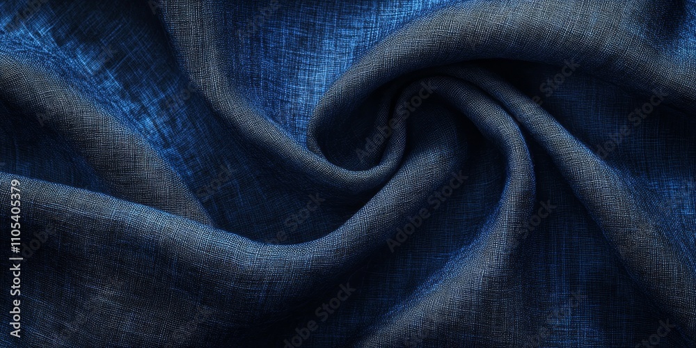 Poster indigo fabric showcases a rich texture and unique design, highlighting the beauty of polyester in it