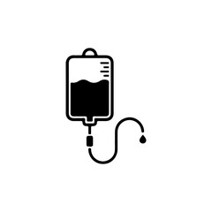 blood bag vector icon, IV bag in trendy flat style vector design