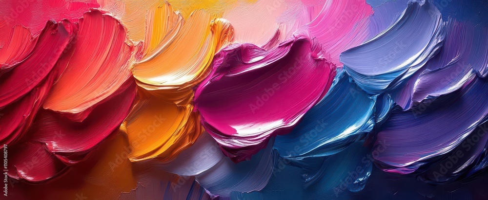 Wall mural dynamic seamless pattern showcases abstract vibrant brushstrokes in a kaleidoscope of colors each st