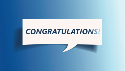 Congratulations message for card vector illustration design background