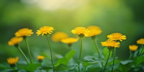 Fototapeta premium Jombang flower, known scientifically as Taraxacum officinale, is a vibrant yellow flowering herbaceous plant, often appreciated for its beauty and ecological value in various settings.