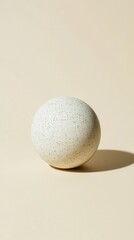 Speckled Sphere Beige Background Minimalist Still Life Studio Shot Product Photography Decorative