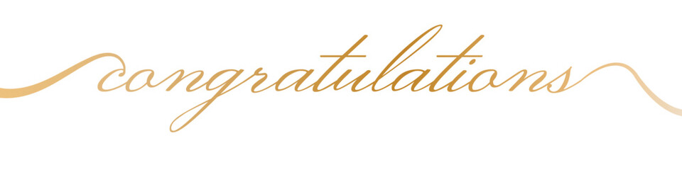 CONGRATULATIONS brush calligraphy banner vector illustration design background