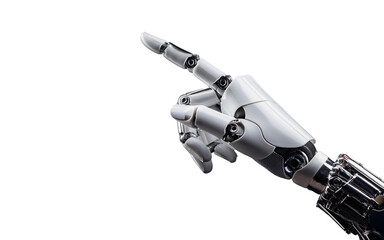 robot hand point at isolated