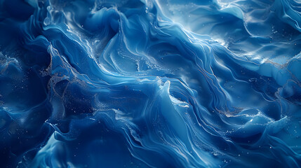 Obraz premium Abstract Blue Swirls with White Glitter - Abstract Background