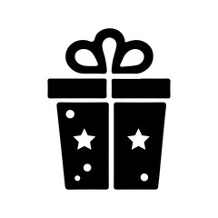 Gift box icon in line style isolated on white. vector illustration