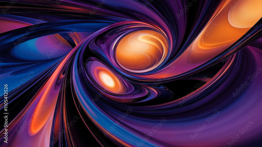 Poster abstract colorful wave patterns showcasing vibrant hues blending together in a dynamic composition a