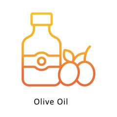 Olive Oil  vector outline Gradient Icon.Eps 10 file