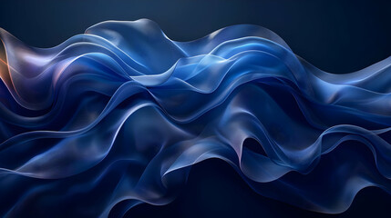 Fototapeta premium Abstract Blue Wave Background Illustration