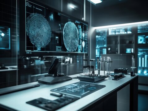 High-tech fingerprint analysis using 3D scanning and automated forensic systems