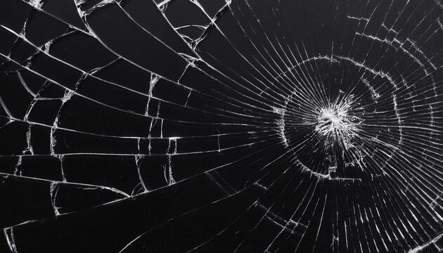 Cracked overlay. Broken glass texture. Black smashed distressed tablet screen with dust scratches fingerprints stains grain noise effect for photo editor.