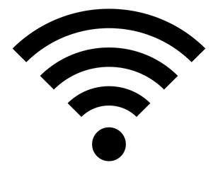 Wi-Fiのアイコン シンプル ブラック モノクロ
