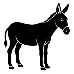 Mule vector artwork showcasing a herbivore domestic animal in intricate detail, perfect for various design projects.