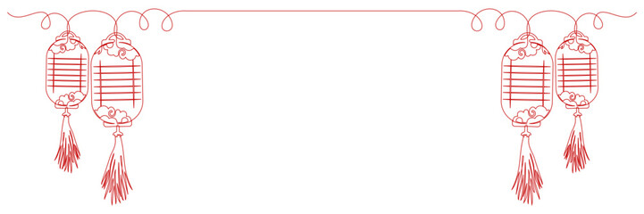 line art lanterns for Chinese New Year