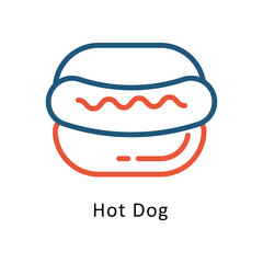 Hot Dog  vector Two Colors Icon. Eps 10 file