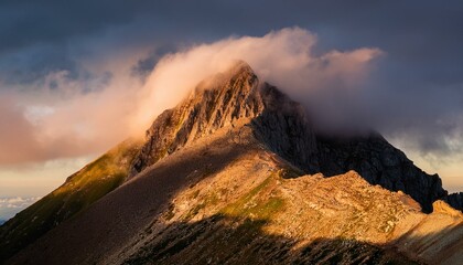 壮大な大きな山と風景
