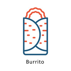 Burrito vector Two Colors Icon. Eps 10 file