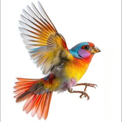Fototapeta premium background of Colourful bird in the sky