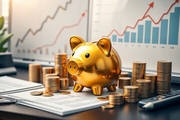 Das goldene Sparschwein - Symbol des Wohlstands und der Sparsamkeit.