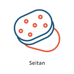 Seitan vector Two Colors Icon. Eps 10 file