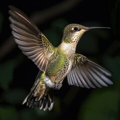 Fototapeta premium Hummingbird isolated on black background