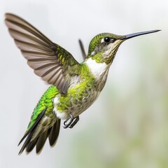 Fototapeta premium hummingbird on isolated background with high detailing