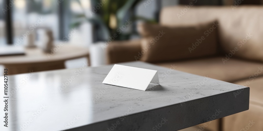 Aufkleber professional business card mockup displayed on a table, showcasing a clean design that emphasizes th