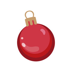Red Christmas ornament with glossy finish illustration