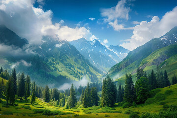 Fototapeta premium Awe-Inspiring Mountain Background The Perfect Scene for Nature Lovers