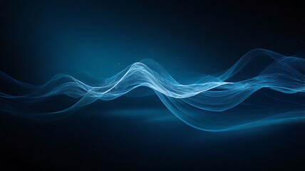 Abstract blue background, technology background, neon light artwork, glowing lines design.