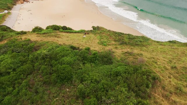 Beautiful Playa de Andrin and Playa de Balota beaches in Asturias, Spain