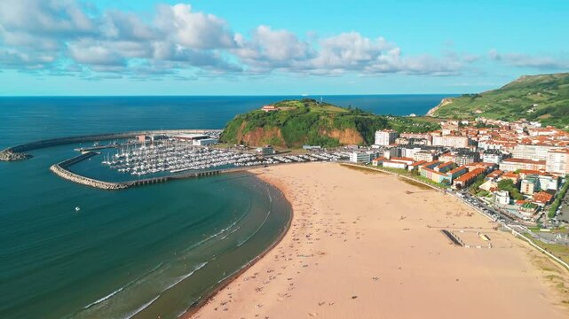 Aerial view of the Laredo, Cantabria, northern Spain.