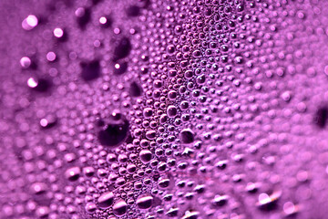 Tiny Bubbles on a Colour Background Condensation Pink Steam Water