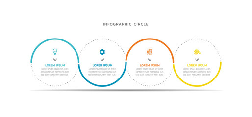 Business infographic template colorful design