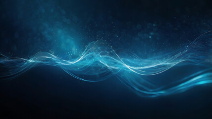 Abstract blue background, technology background, neon light artwork, glowing lines design.