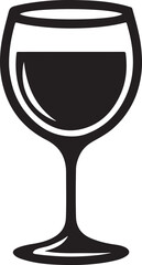 A refined vector silhouette of a wine glass, ideal for winery branding, event invitations, or elegant design projects, available in high-quality EPS format.