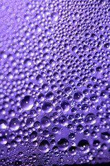 Tiny Bubbles on a Colour Background Condensation Blue Steam Water