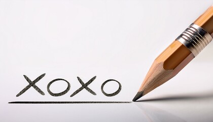 Pencil with XOXO written