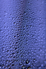 Tiny Bubbles on a Colour Background Condensation Blue Steam Water
