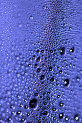 Tiny Bubbles on a Colour Background Condensation Blue Steam Water