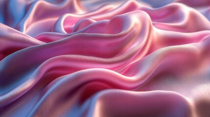 Obraz premium Soft pink fabric background with light folds and amplified texture, perfect for elegant designs
