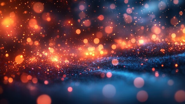 Whimsical bokeh light effect on a dark background, perfect for dreamy and artistic visuals