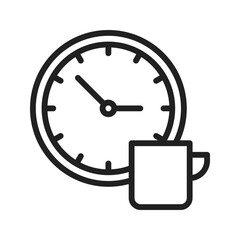 Coffee Break Icon vector image. Suitable for use on web apps, mobile apps, and print media