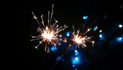 Brilliant fireworks and festival atmosphere in the night sky