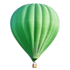 Fototapeta premium floated green Hot-air balloon isolate on transparency background PNG