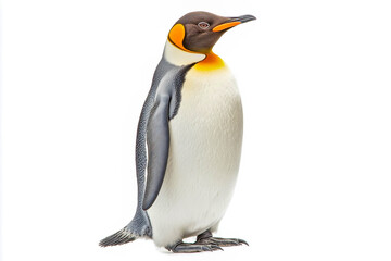 Obraz premium An imperial penguin on a white background.