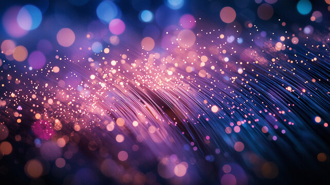 Ai generated sparkling lights abstract digital art vibrant colors creative space close-up view visual inspiration