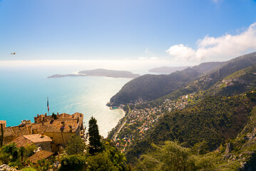 Fototapeta premium Coast view from the top of the mountain