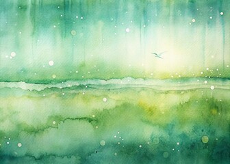 Abstract Watercolor Background with Green Stripe - A Beautiful Macro Photography Capture of Soft Blends and Vibrant Hues for Creative Projects and Digital Art